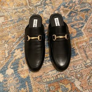 Steve Madden Kandi Black Leather Mule